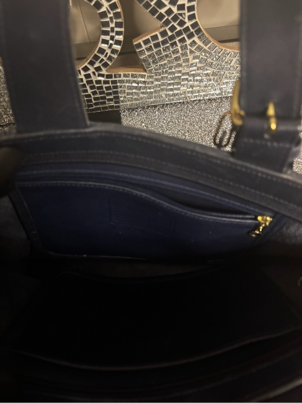 🩷Vintage Coach Navy Leather Handbag - Picture 7 of 7